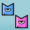 Blue and Pink